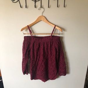Lace off the shoulder top